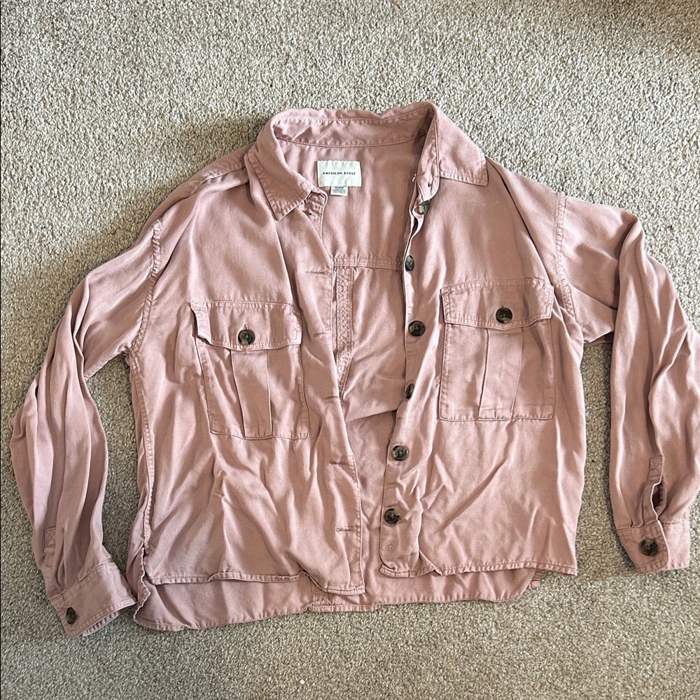 Women's Pink Button-Up Jacket